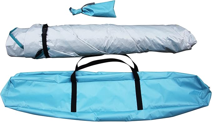 Bliss Hammocks BHT-A39-BT Pop-Up Beach Tent w/Carry Bag for Easy Travel Sun Protection &amp Wind Resistant Waterproof Lightweight Durable Light Blue and Teal