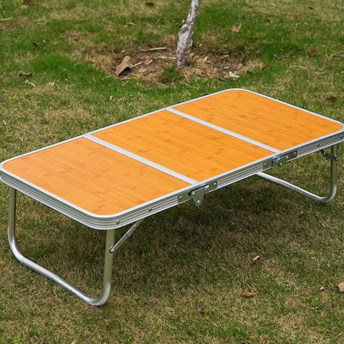 Portable Folding Camping Table Aluminum Outdoor Side Desk with Carry Handle for Hiking Picnic BBQ and Travel