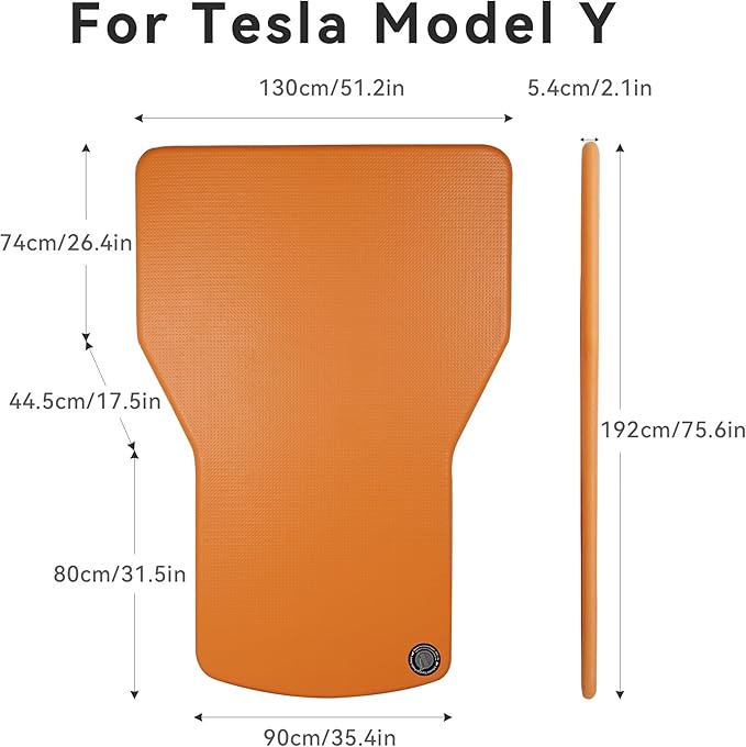 Customized for Tesla Model Y Air Mattress Drop Stitch Portable Camping Mattress Comfort Car Sleeping Mat with Manul Air PumpStorage Bag Tesla Model Y Accessories
