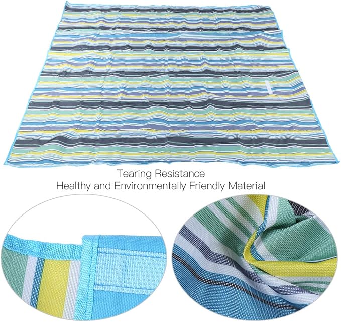 Picnic Blanket Large Oxford Fabric Outdoor Mat Portable Beach Ground Cover for Camping Hiking Sand Lawn