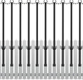 10 Pack String Light Poles5 Ft Light Poles for Outside String LightsOutdoor Lights Pole with ForkMetal Poles Stand for Patio Deck Backyard (5FT 10 Pack)