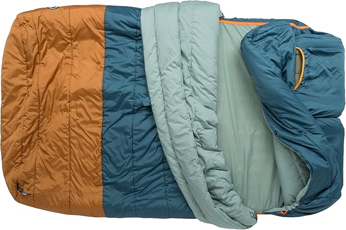 Big Agnes Dream Island 20°F Doublewide Sleeping Bag - 2-Person Sleeping Bag with Double Zipper Entry Zip-Off Quilt Pad Attachment System