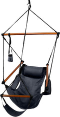 Hammaka Hanging Hammock Air Chair Wooden Dowels Black