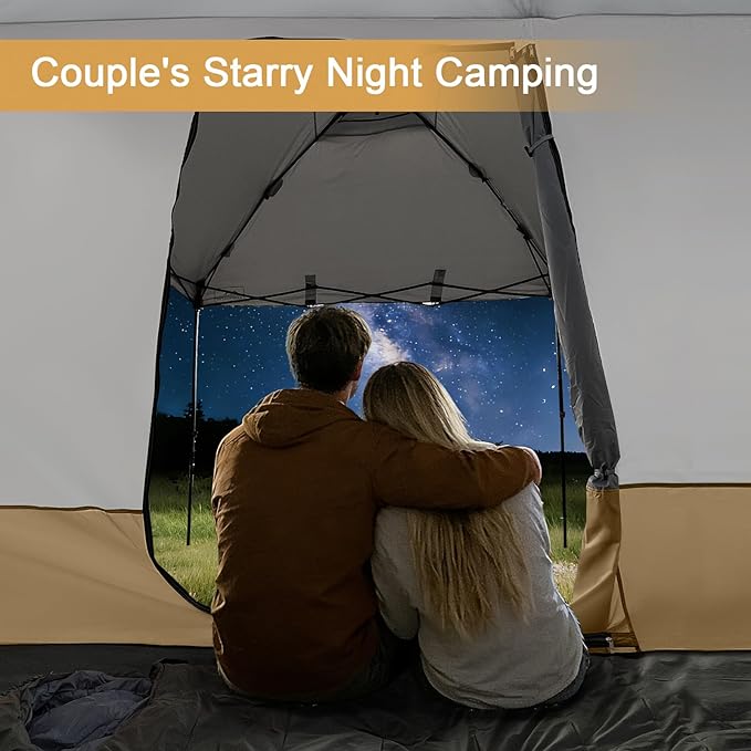 KAMPKEEPER Canopy Side Tent Camping Canopy Tent for 10x10 Pop Up Canopies Cube Tents Gazebo Room Compatible with 10' Wide Canopies(Canopy Not Included)