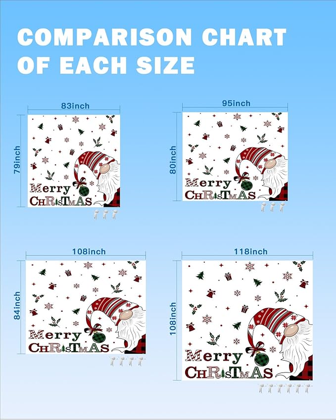 Beach Blanket Waterproof Sandproof Christmas Gnome Winter Snowflakes Quick Drying Beach Mat with 4 Stakes Holly Berries Bell White Back Lightweight Picnic Blanket for Travel Camping 108x84