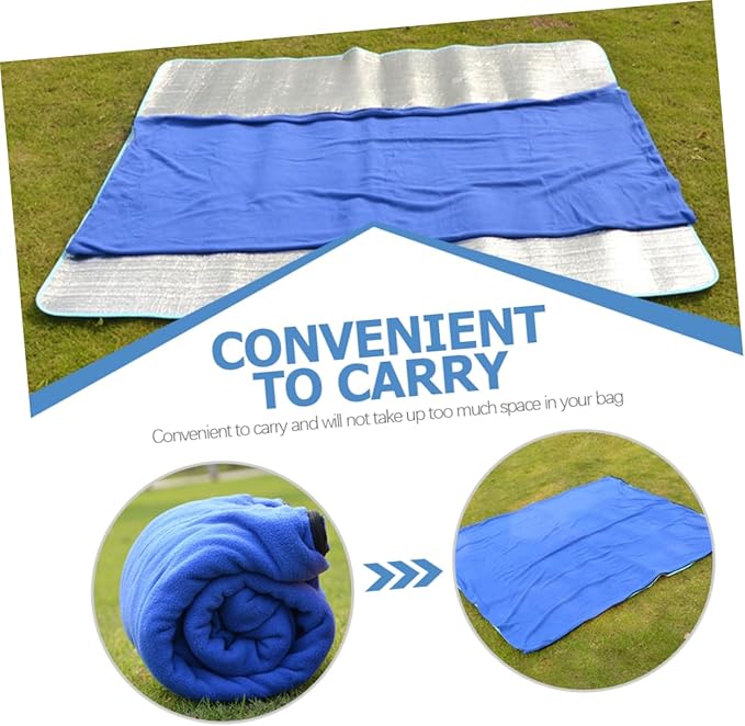 Double-Sided Fleece Camping Blanket Lightweight Portable Outdoor Blanket for Travel Picnic Rest and Camping
