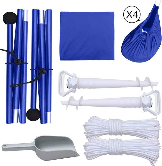 ABCCANOPY Beach Portable Sun Shelter for Beach Camping Trips (7x7 FT Blue)