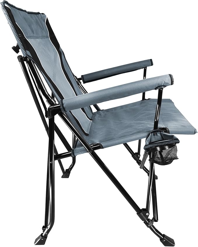 Kijaro Oversized Heavy Duty Atlas Portable Camping Chair Hallett Peak Gray - 600 LB Weight Capacity