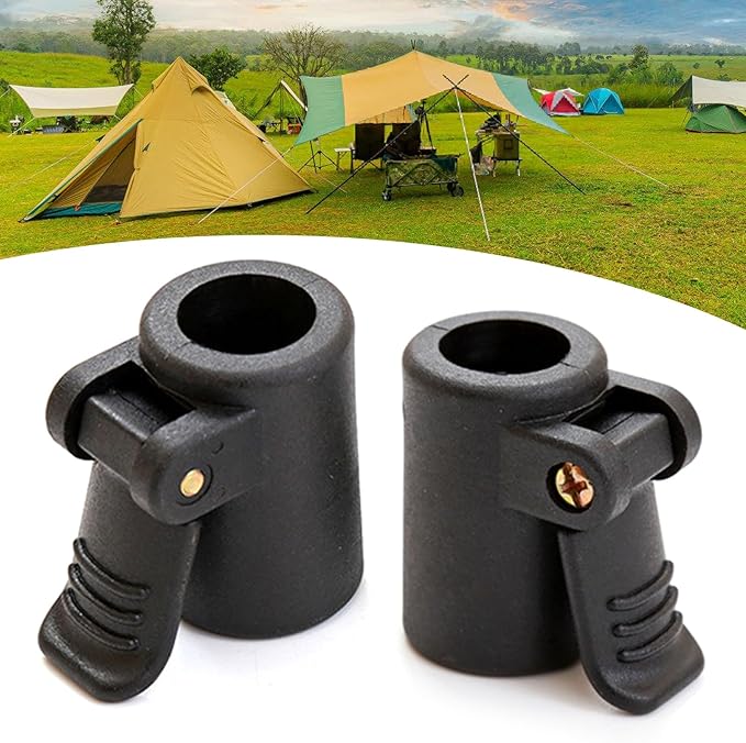 Camping Gear Tent Poles Connector Tent Accessories Light Weight for Outdoor Camping Tent Awning Poles Black 20Pcs