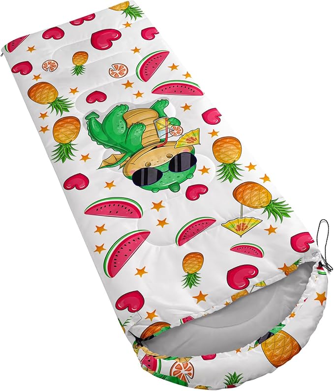 AILONEN Cartoon Camping Sleeping Bag for Boys Girls AdultsLightweight &amp Waterproof3 Season Warm &amp Cold WeatherPortablePrinted Sleeping BagTravelingCampingHiking