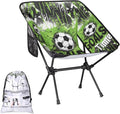 Sports Soccer Portable Camping Chair Folding Chairs for Outside Lightweight Backpacking Chair Outdoor Collapsible Beach Chairs for Adults Fishing Lawn Picnic Travel Hiking