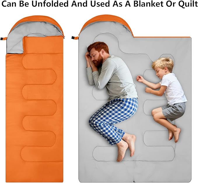 Sleeping Bags Lightweight Camping Sleeping Bag for Adults Kids Hiking Outdoor Travel Cold Weather &amp Warm