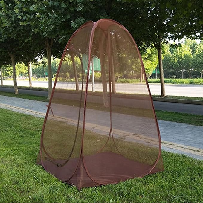 Tents for Camping Quick Open Steel Wire Meshes Tent Portable Folding Tent Single Person Outdoor Camping Meditations Tents