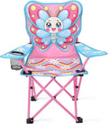 KABOER Kids Outdoor Folding Lawn and Camping Chair with Cup Holder and Carrying Bag Children's Camping Chairs
