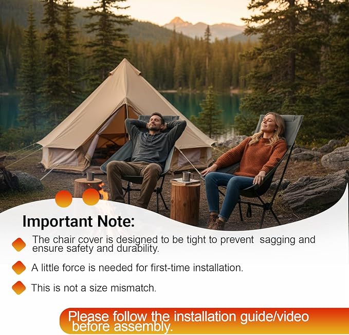 IEJ Ultralight High-Back Camping Chair - Portable Folding Backpacking Chair with Anti-sag Footmuffs Supports up to 300 lbs Compact and Durable for Outdoor Activities - Grey