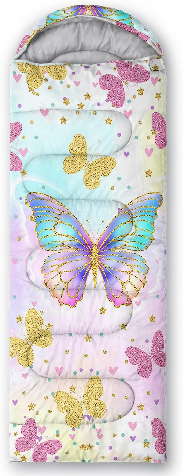 HOSIMA Dear Hunting Pattern Cold Weather Sleeping Bags for Kids AdultsBlack Light Weight Waterproof Sleeping Bags for Outdoors Hiking.