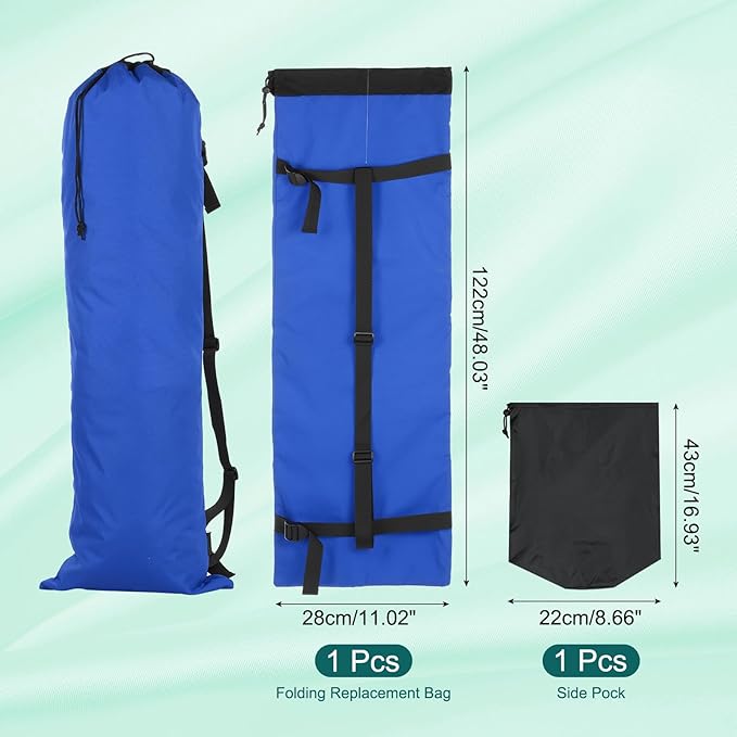 PATIKIL Foldable Camp Chair Replacement Bag Camping Chairs Folding Chair Carry Bag with Adjustable Shoulder Straps for Outdoor Camping Fishing Storage Blue