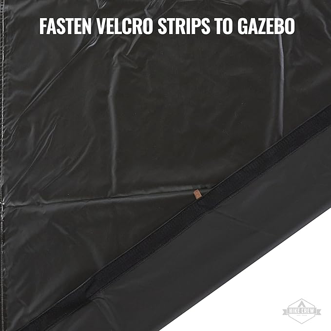Hike Crew Gazebo Floor | Durable Base Tarp Footprint Compatible with 4-Sided Pop-Up Tent with 200cm 6.5ft Panels | Easily Attachable Waterproof PU 2000mm Blocks Moisture &amp Insects