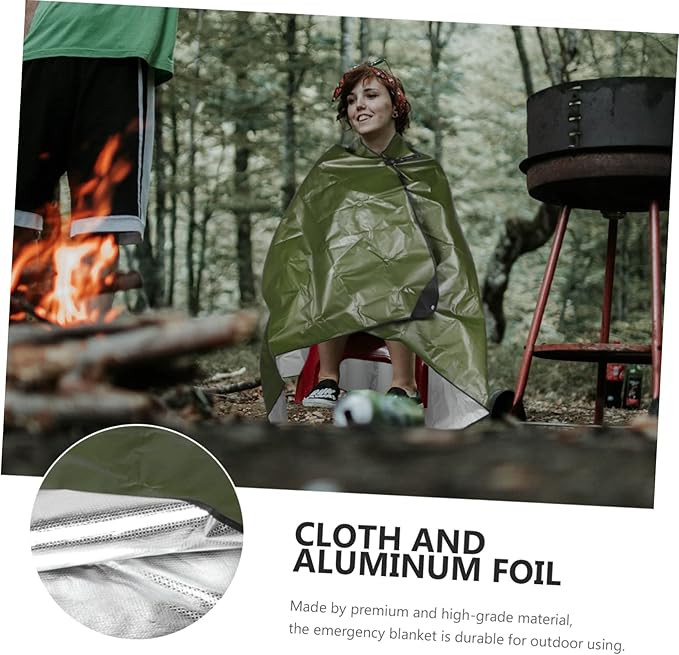 Thermal Emergency Blanket Camping Survival Mat Multi Functional Outdoor Awning Cloth for Hiking Picnics and Emergency Situations