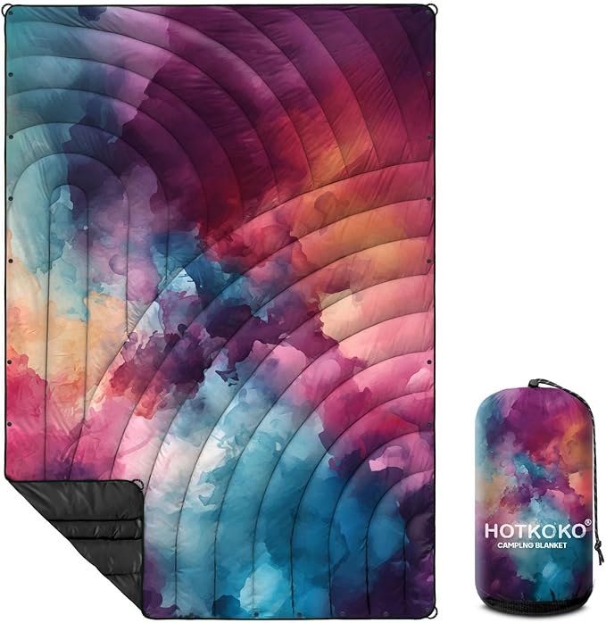 Camping BlanketLightweight Puffy Printed Camping Blanket Packable Outdoor Blanket for CampingTraveling Stadium Hiking Picnics