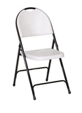 Correll RC350-23 R Series Folding Chairs Gray Granite (Pack of 4) Heavy Duty Injection Molded PlasticFull Steel Frame Nesting for Storage