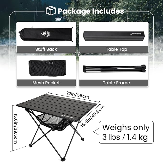 OneTigris TEGIMEN Hammock Hot Tent + OneTigris SWIFLY Camping Table