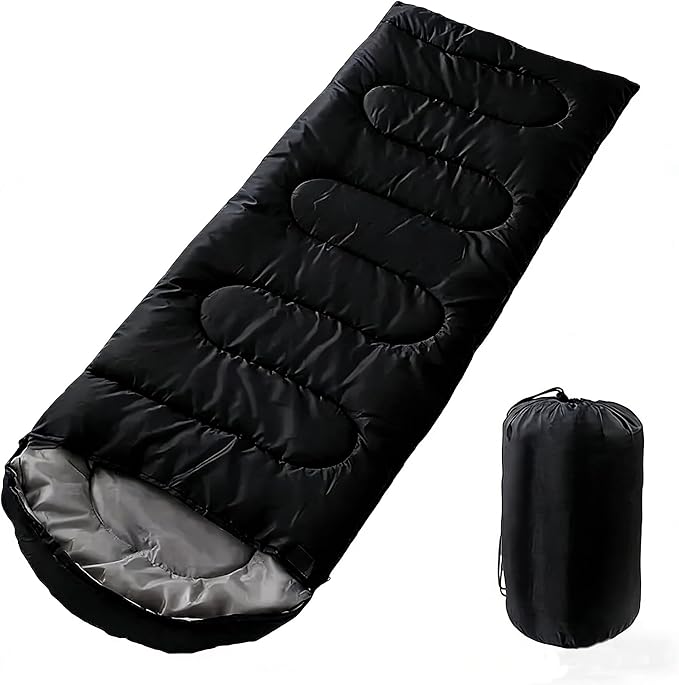 SNZ All-Season Lightweight Sleeping Bag - Mummy Camping Sleeping Bag for Adults &amp Kids Camping Essentials Warm &amp Cold Weather for Hiking Backpacking