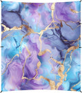 Camping Sun Shelters Marble Watercolor Blue Purple Beach Canopy 126 * 110.2in