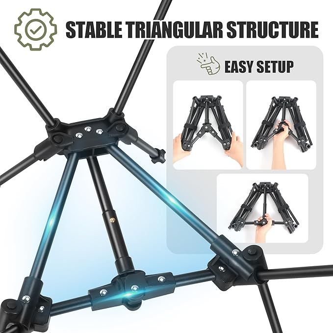 AuroraTrail Ultralight Backpacking Camping Chair – Only 2.7 lb Supports 330 lb Compact Folding Outdoor Seat with Carry Bag 7075 Aluminum Frame for Hiking Camping &amp Festivals (Black)