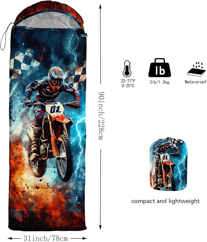 AILONEN Sports Basketball Sleeping Bag for Kids BoysWarm and Cool WeatherLightweightWaterproof Backpacking3D Galaxy Ball Print Sleeping Bag for Camping