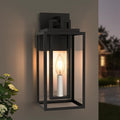 Modern Outdoor Wall Lights 14In Exterior Lighting Fixtures with White E12 Base Wall Mount Lantern Waterproof Outside Sconce for House Porch Patio Yard Front Door