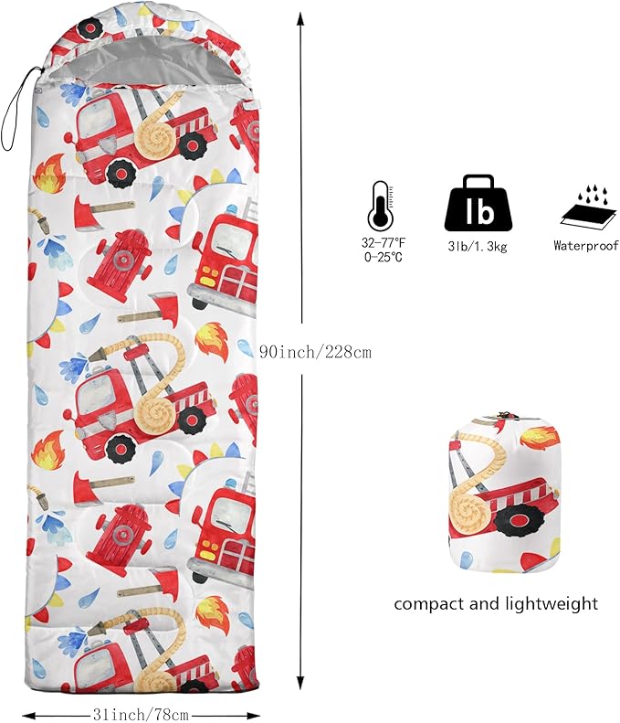 QOOMO Camping Sleeping Bags3 Season Warm &amp Cool WeatherLightweightWaterproof Sleeping Bags for Adults &amp KidsTravelingand OutdoorsCamping Gear Equipment
