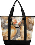 Insulated Shopping BagLarge Reusable Cooler Bags Chicken Duck Printed Foldable Shopping BagTravel Waterproof Shoulder Bag