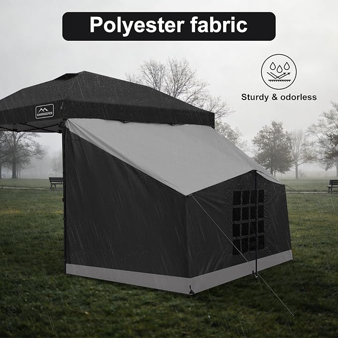 KAMPKEEPER Canopy Side Tent Camping Canopy Tent for 10x10 Pop Up Canopies Cube Tents Gazebo Room Compatible with 10' Wide Canopies(Canopy Not Included)