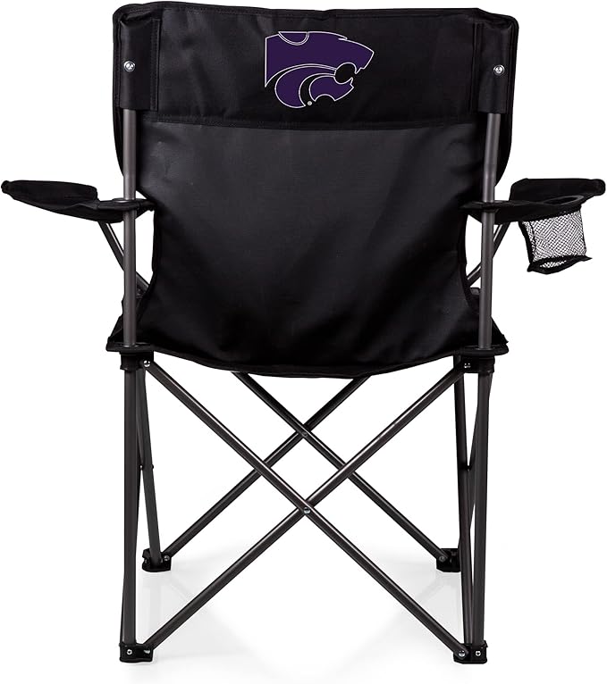 Picnic TIME NCAA PTZ Camp Chair Picnic Chair Beach Chair with Carrying Bag (Black)