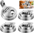 Generic 4Pcs Leak Proof Seal Pitcher Cover 3.4-Inch Round Thread Design Rust Proof Stainless Steel Mason Jar Pour Spout Lid