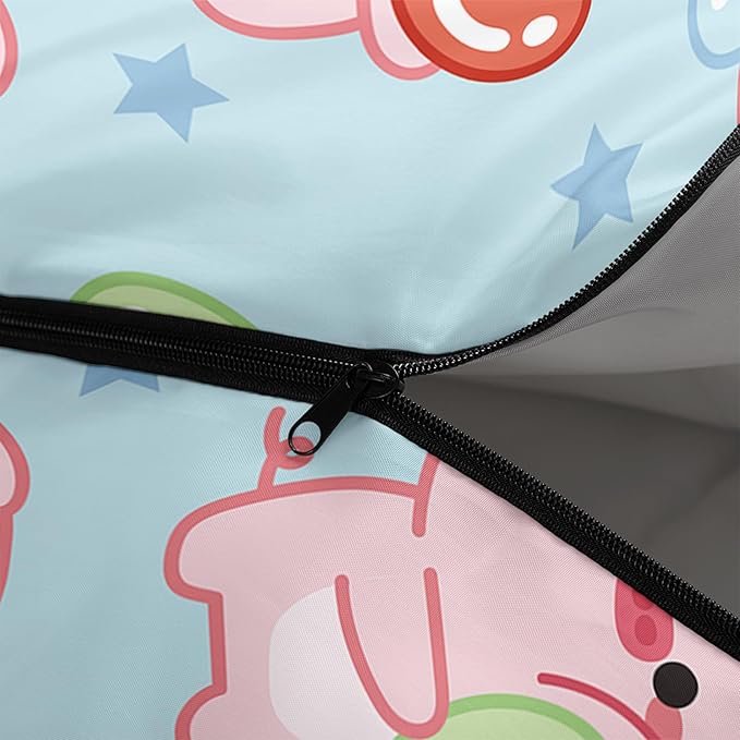 AILONEN Kawaii Panda Sleeping BagsLightweight &amp Waterproof3 Season Warm &amp Cool WeatherDreamy Purple Flower Animal Themed Sleeping Bags for BoysGirlsKidsAdults TravellingOutdoors