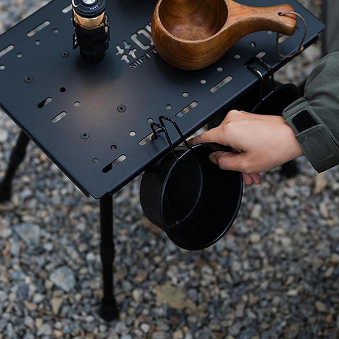 Camping Folding Table Adjustable Table Portable Folding Chair Tactically Picnics Table for Backpacking Hiking