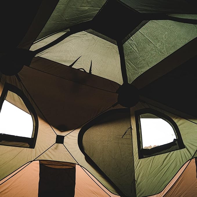 Gazelle T4 Overland Edition GT401GR Pop-Up Portable Camping Hub Tent Easy Instant Set up in 90 Seconds Alpine Green/Moss 4-Person Family Overlanding