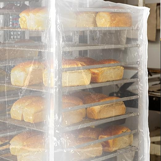 GALPADA PVC Bread Pan Rack Cover 28x23x61 Inch for Bakery Bun Rack Anti-Scratch Bread Maker Cover for Commercial and Home Use