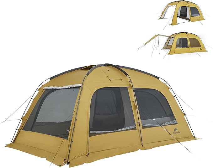 Naturehike Dune Hot Tent with Stove JackDouble Layer 4 Season TentWaterproof 2-4 Person Tents for Camping
