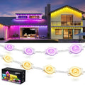 Fussion 400ft Permanent Outdoor Lights for House 2025 Smart RGB LED Outside Lights with Remote Control IP67 Waterproof Eternity Eaves Lighting for Christmas Halloween Holiday Party Daily