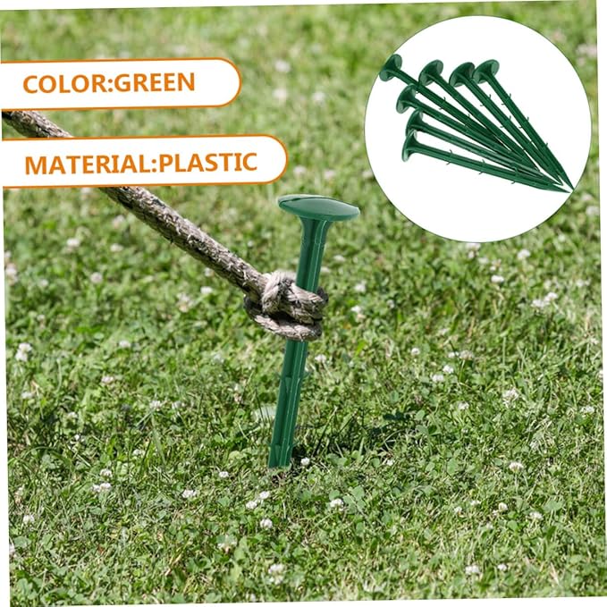 DECHOUS 150pcs Plastic Garden Stakes Ground Nails Versatile for Gardening and Tent Uses