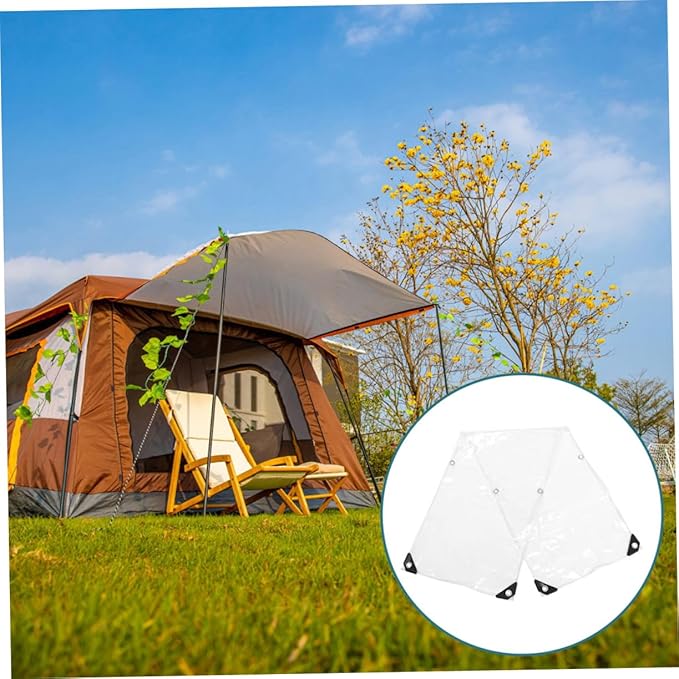 BESPORTBLE Outdoor Tent – Portable Folding Canopy Random Edges Waterproof PVC Tarp for Camping Sun Shelter Garden Use and Outdoor Events