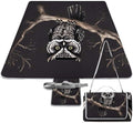 Late Night Owl Beach BlanketPortable Waterproof Picnic Blanket58.3''x 58.3'' Extra Large Picnic Mat for BeachCamping Grass Lawn Park Accessorie for Festival BBQ