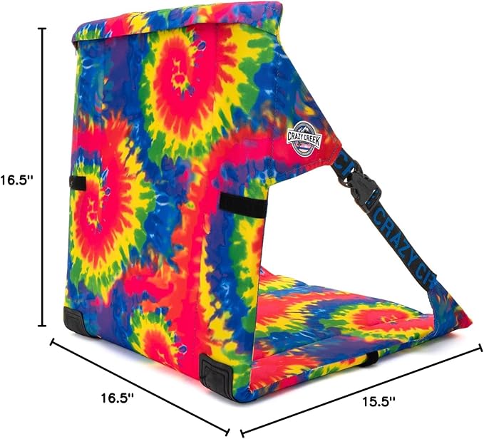 Crazy Creek Original Chair Perfect for Stadium Seats Camping Hiking &amp More Comfort on All Terrains Adjustable Straps Lightweight Design Water-Resistant
