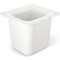 CFS CM110402 Coldmaster ABS Standard Sixth-Size Food Pan 1.6 qt. Capacity 6.84 x 6.25 x 5.91 White