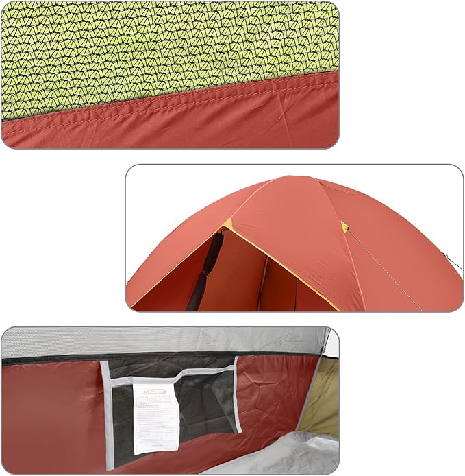 unp 6 Person 4 Season Dome Tent Easy to Set Up for Camping &amp Hiking Lightweight &amp Portable Green