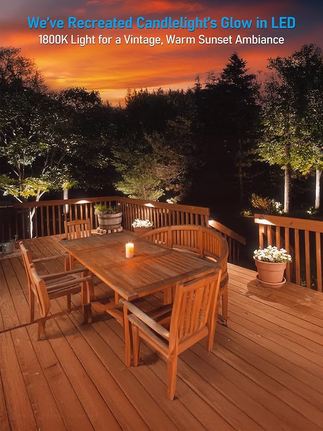 LEONLITE 5CCT Low Voltage LED Deck Light 12-24V AC/DC Triangle Stair Railing Light CRI90 IP65 Aluminum Landscape Step Fence Lighting 1800K/2700K/3000K/4000K/5000K Oil Rubbed Bronze Pack of 4