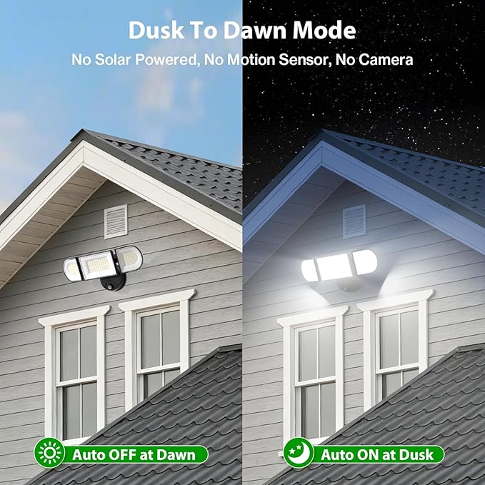iMaihom 130W Led Flood Light OutdoorDusk to Dawn Outdoor Lighting 13000LM Outdoor Lights 3 Adjustable Heads Security Lights with Photocell IP65 Waterproof 6500K Outside Flood Light for Yard Garage
